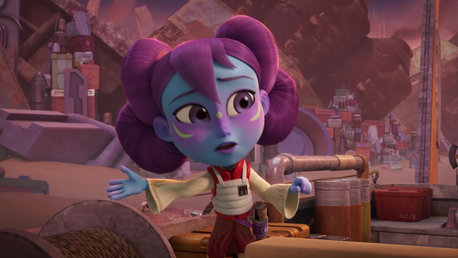 Star Wars Dobrodruzstvi mladych Jediu S02E19 Cesta do Braccskych pustin Hledani ztracenych dunnelu